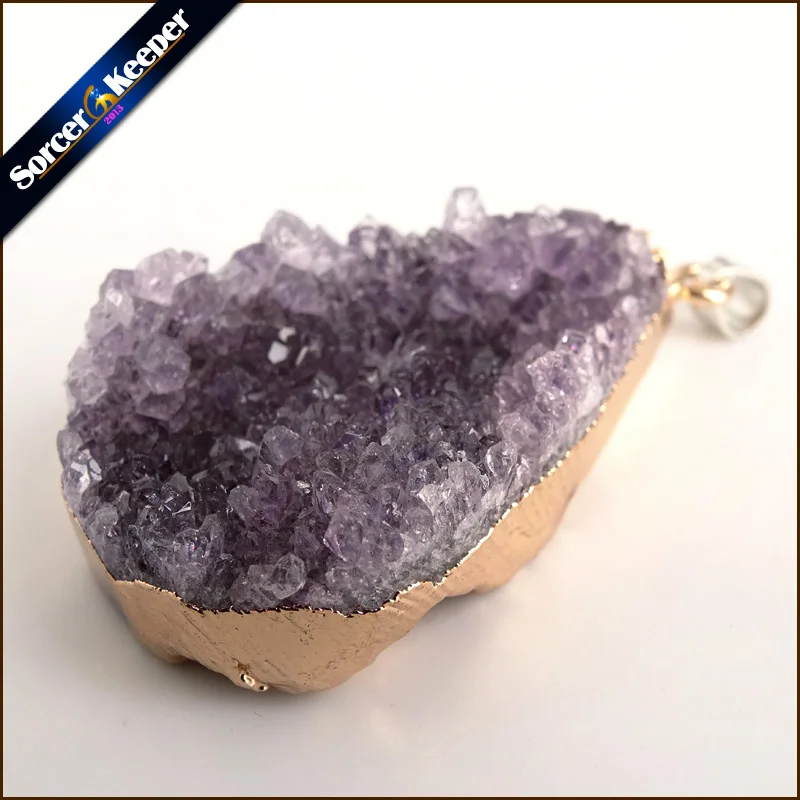 Ожерелье с подвеской в виде кластера из естественный неправильной формы