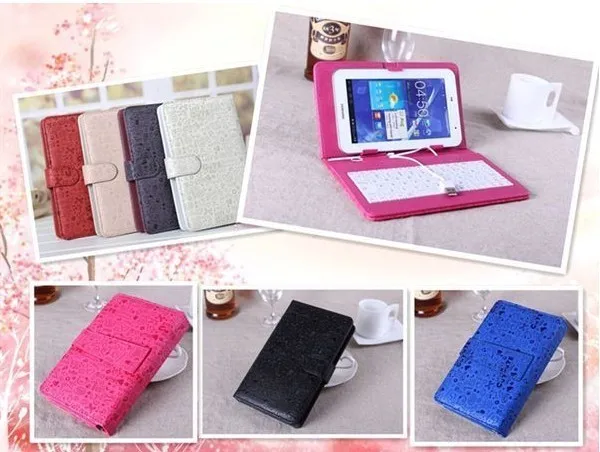 Colorful Pattern 7 Keyboard Smart Cover Case For inch Tablet PC With Micro USB Gift for Lady KB01 | Компьютеры и офис