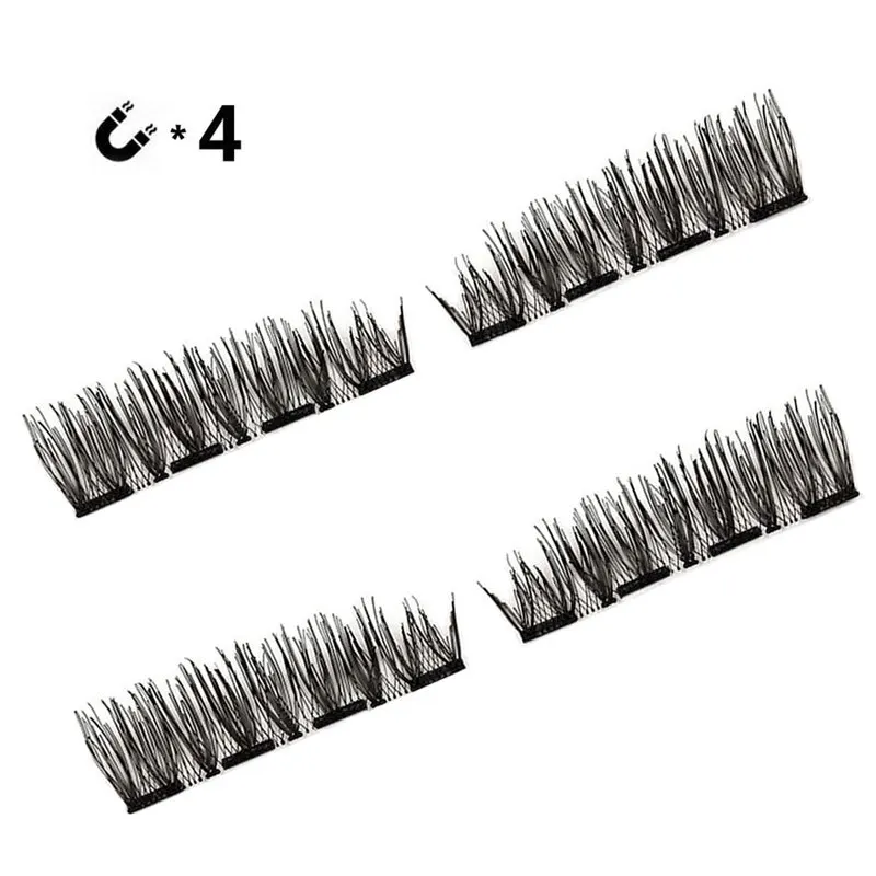 Gxobeauty 4 магнита 6D Магнитная ресницы натуральный черный Удобная макияж Tools