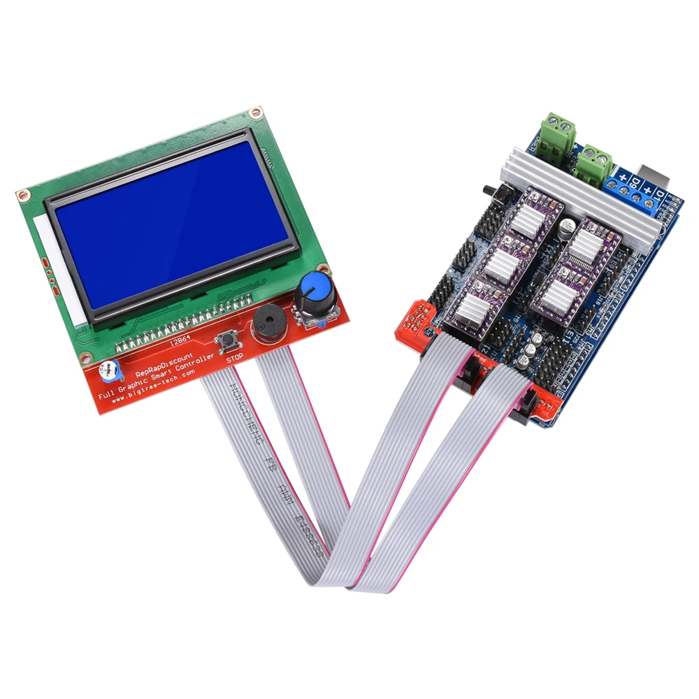 Запчасти для 3D-принтера Ramps 1 6 обновленная основа 4 5 с платой Mega2560 Reprap Control + 12864LCD