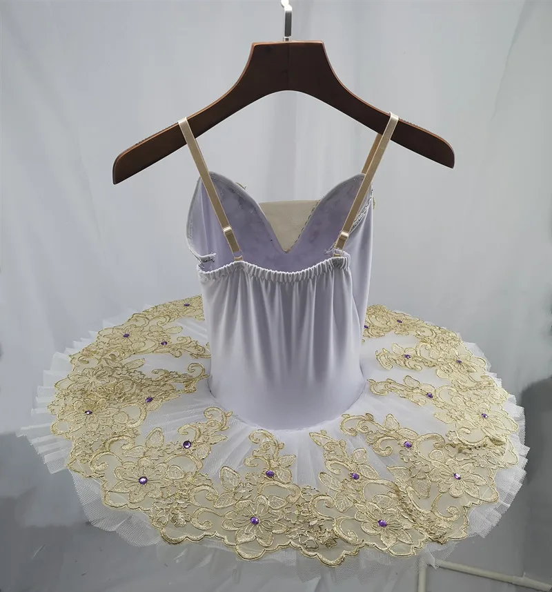 Профессиональная балетная пачка для детей фиолетовая белая балетный костюм