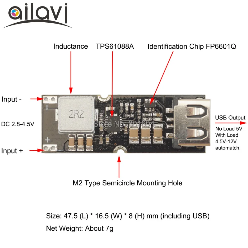 DC-DC Повышающий Модуль 3.2V3.7V4.2V до 5V9V12V Одиночная литиевая батарея повышающее напряжение USB QC2.0 QC3.0 FCP Быстрая зарядка конвертер
