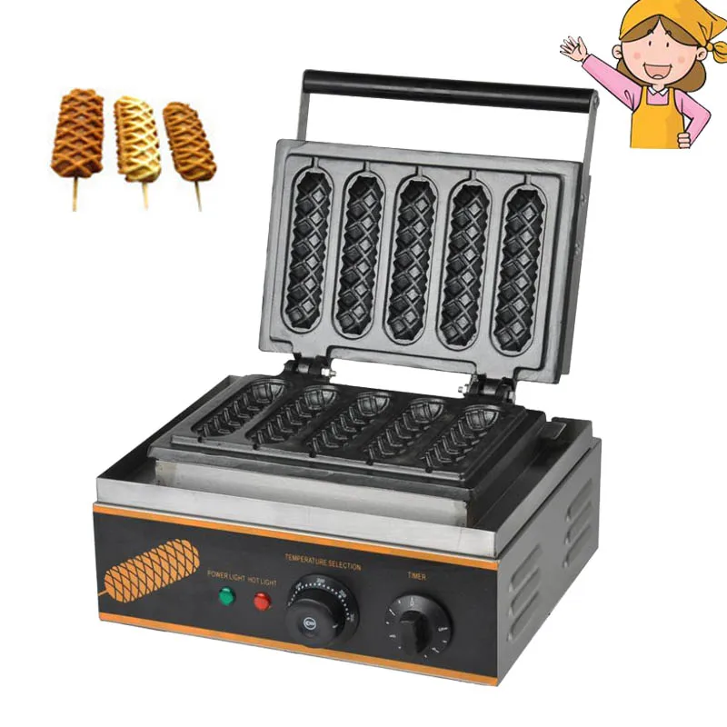 

Electric French Hot Dog Waffle Maker Baker Machine 110V 220V Commercial Use Electric Lolly Waffle Makers Machine FY-117