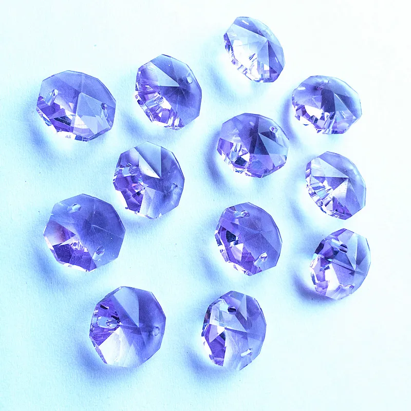 Специальные Продажи 2000 шт./лот 14 мм фиолетовые хрустальные Восьмиугольные бусины