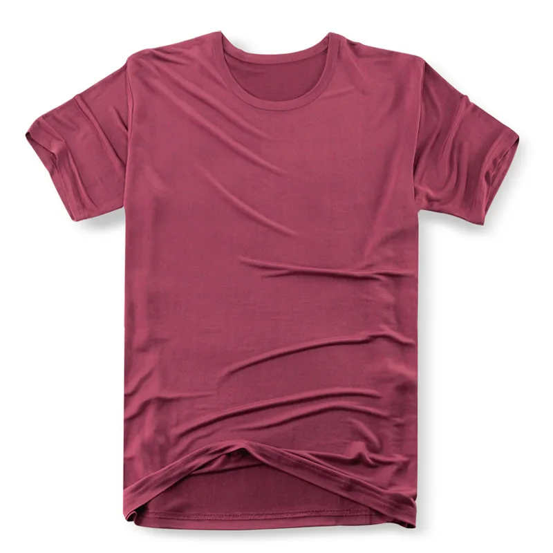100% PURE Silk Top Grade T-shirt Short Sleeved Middle-aged Men's Knitting Big Size Sweater | Мужская одежда