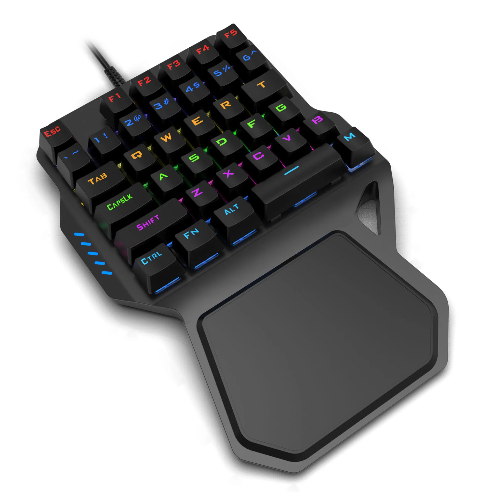 RK B30 Механическая компьютерная ПК PUBG игровая клавиатура Проводная USB Радуга с