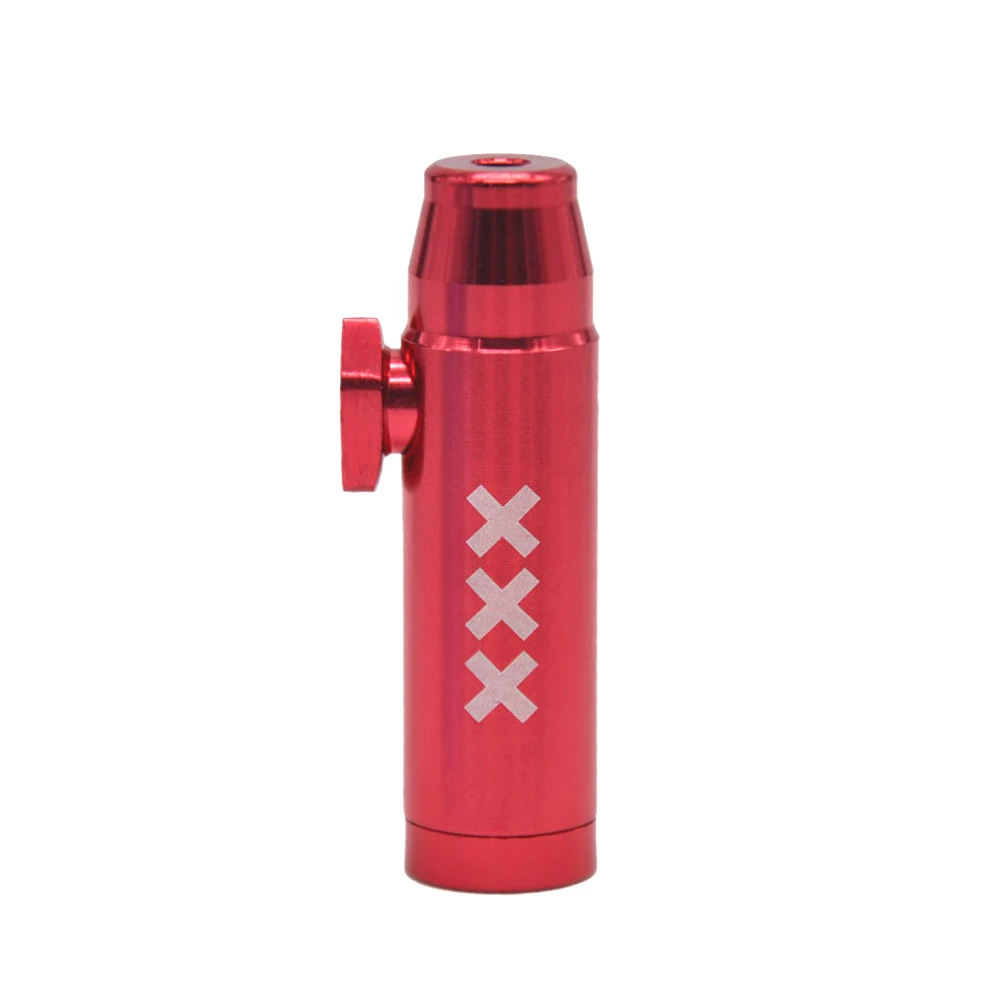 Red-XXX-logo HONEYPUFF 4 шт алюминиевый чехол для хранения в форме пули ракета и храпа - Цвет: Red-XXX-logo