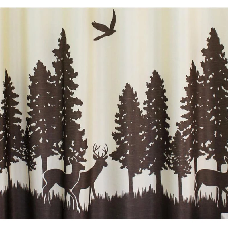 Тайна олень занавеска для душа Водонепроницаемый экологичный душевая S