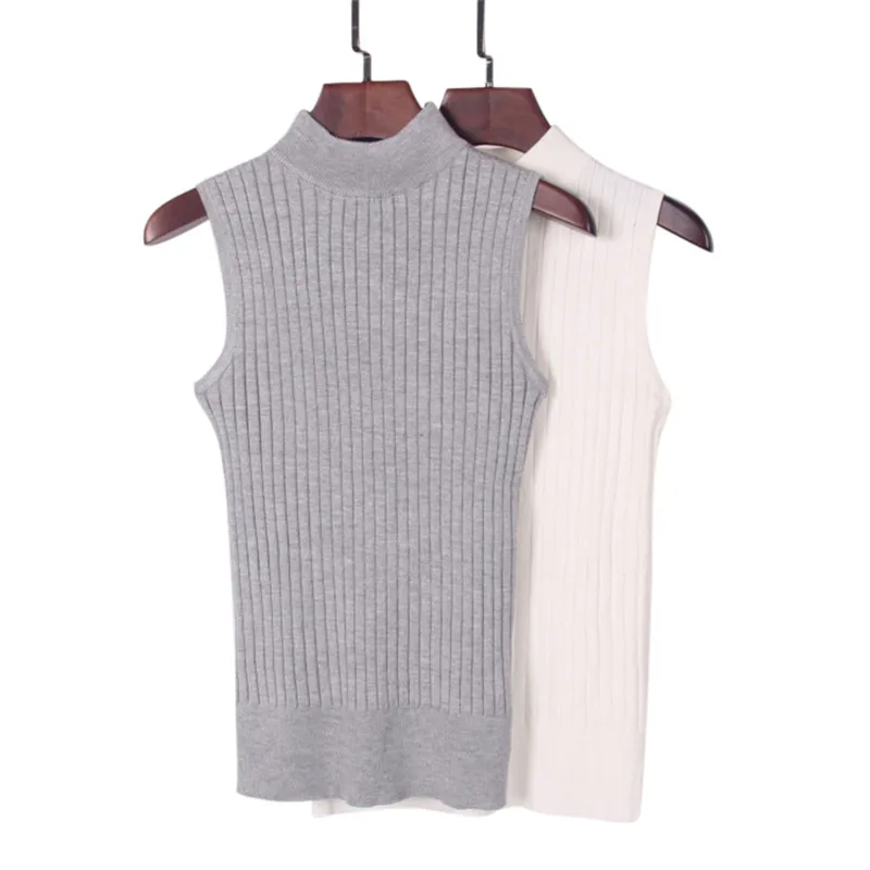 Женский Осенний вязаный свитер однотонный белый черный женский топ футболки