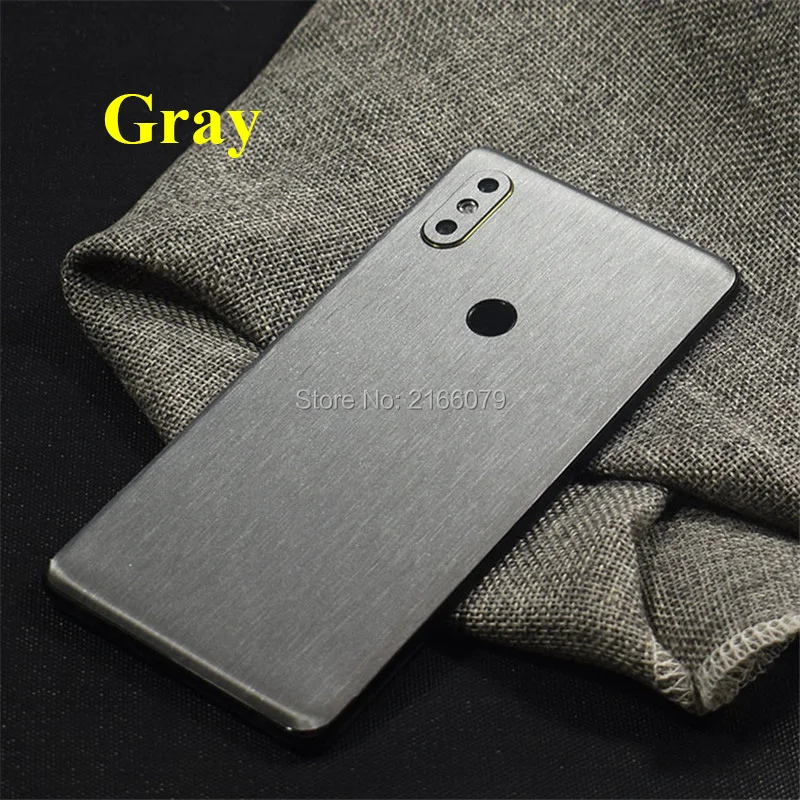 For Xiaomi Mi Mix 2s Mix2s 5.99&quot Full Cover Back Body Brushed Metal Decal Skin Phone Protective Wire Drawing Sticker Case |
