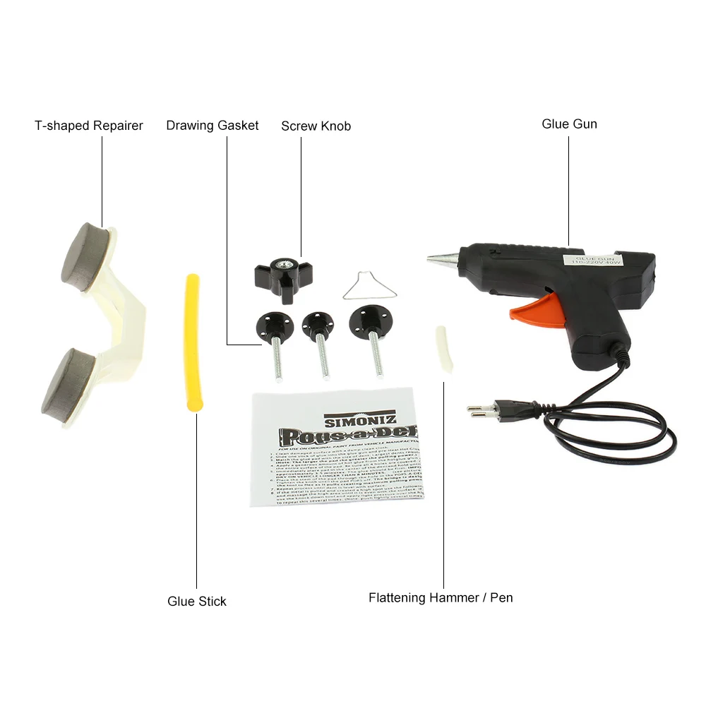 ABS клеевой пистолет Новый Pops a Dent Ding набор инструментов для ремонта автомобиля