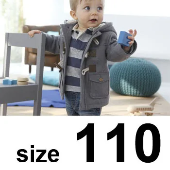Gray size 110 Коллекция куртка для маленького мальчика зимняя одежда 2-х цветное пальто из хлопка толстое детский зимний комбинезон детская одежда с капюшоном - Цвет: Gray size 110