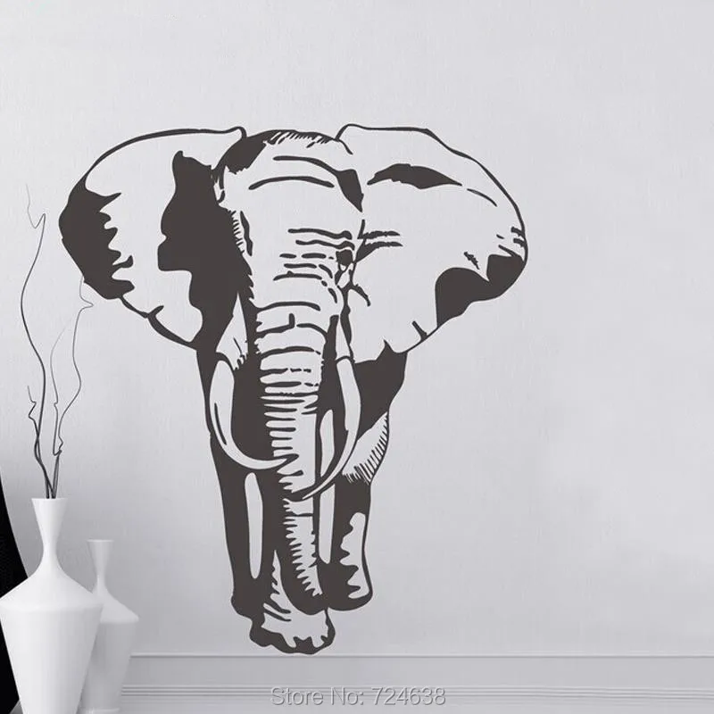 

free shipping Brutus Elephant Animal Vinyl Wall Decals Multi Colors to Choosen Wall Sticker Home Decoration
