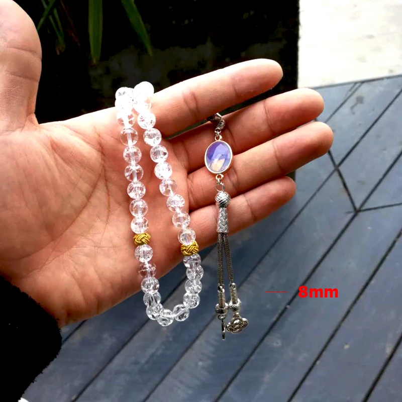 Взрыв Кристалл Tasbih 33 66 99 бусины женские браслеты для женщин misbaha опал кисточкой женский браслет уникальная дизайнерская бижутерия
