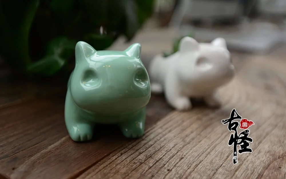 Большой 13 см x 7,5 см Kawaii керамический цветочный горшок Bulbasaur суккулентный горшок милые зеленые растения цветочный горшок с отверстием для дропшиппинг