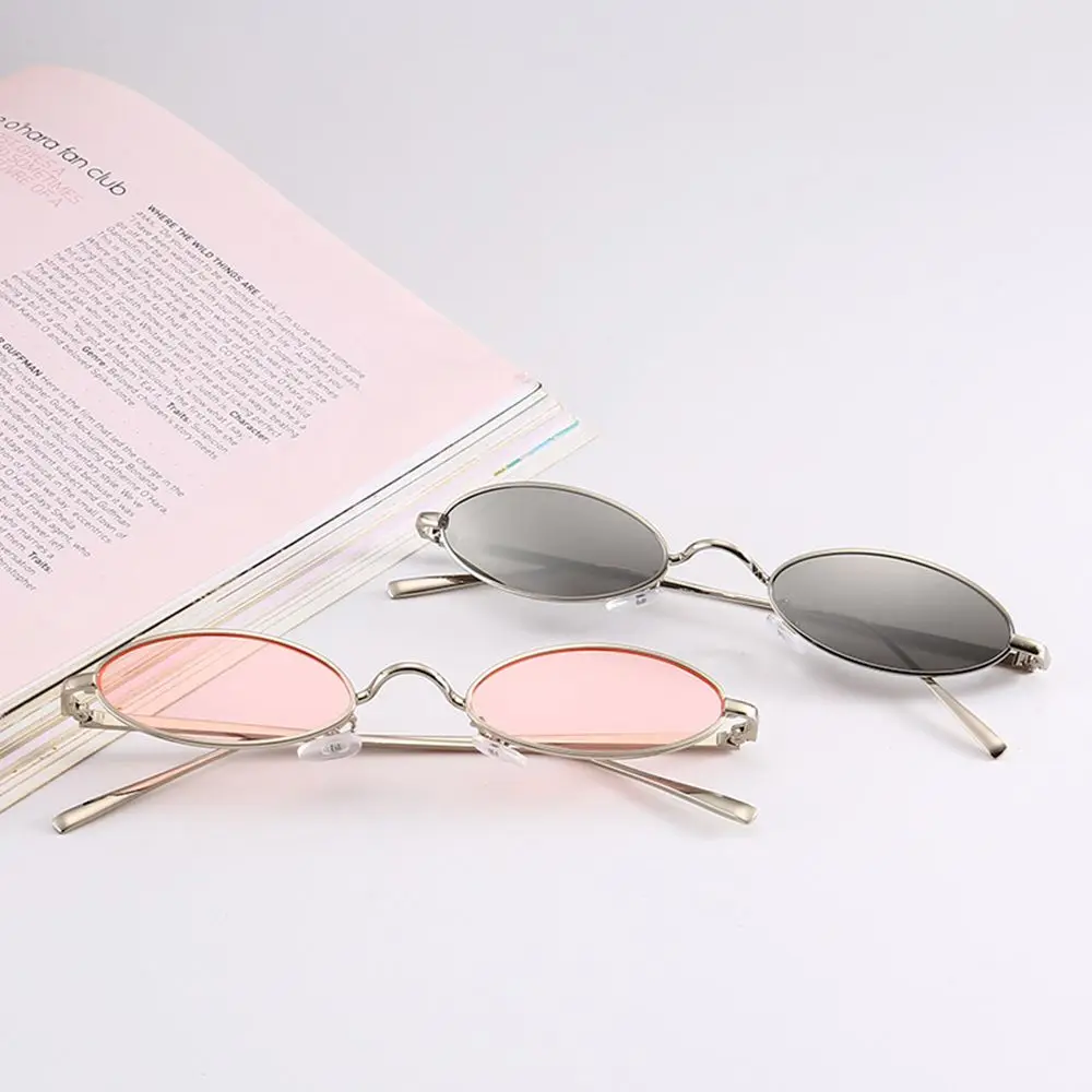 Новые маленькие солнцезащитные очки Женские винтажные стимпанк в оправе из