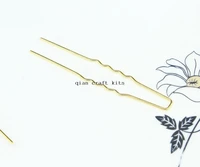 250pcs high quality victorian hair pin 24k yellow gold hair pin shiny gold lead and nickle free
