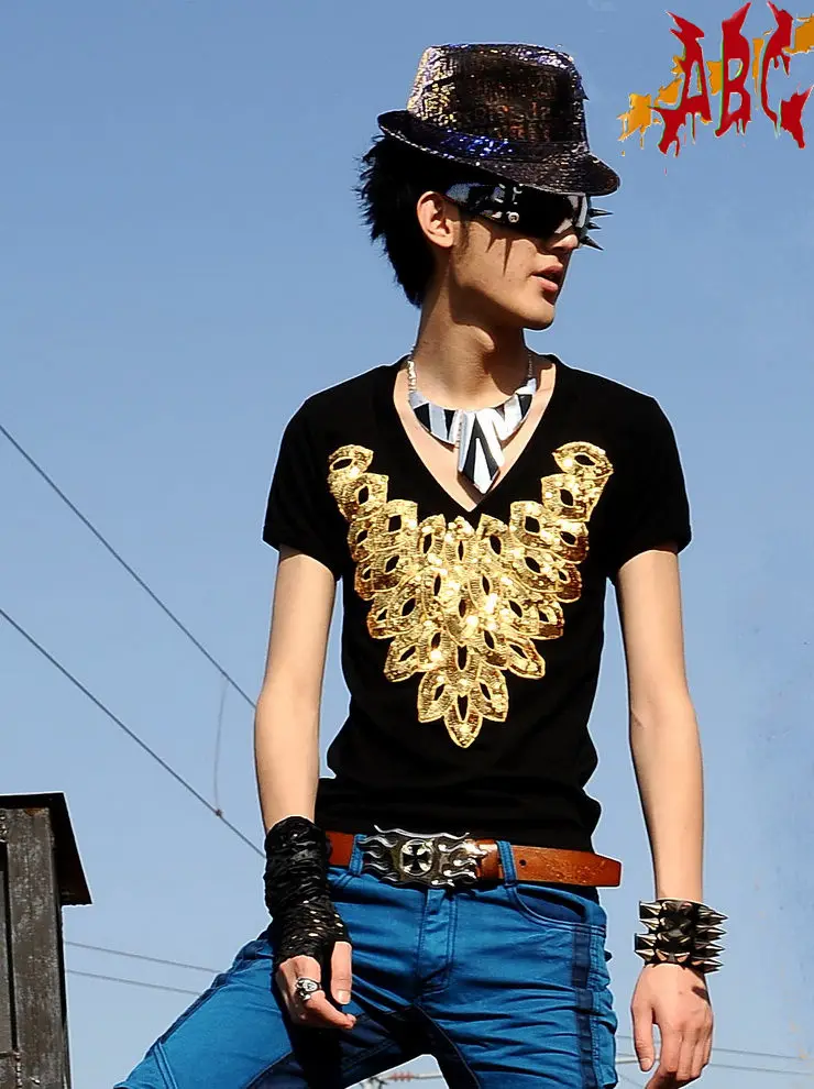 2016 Новая модная летняя мужская футболка с коротким рукавом для подростков Тонкая