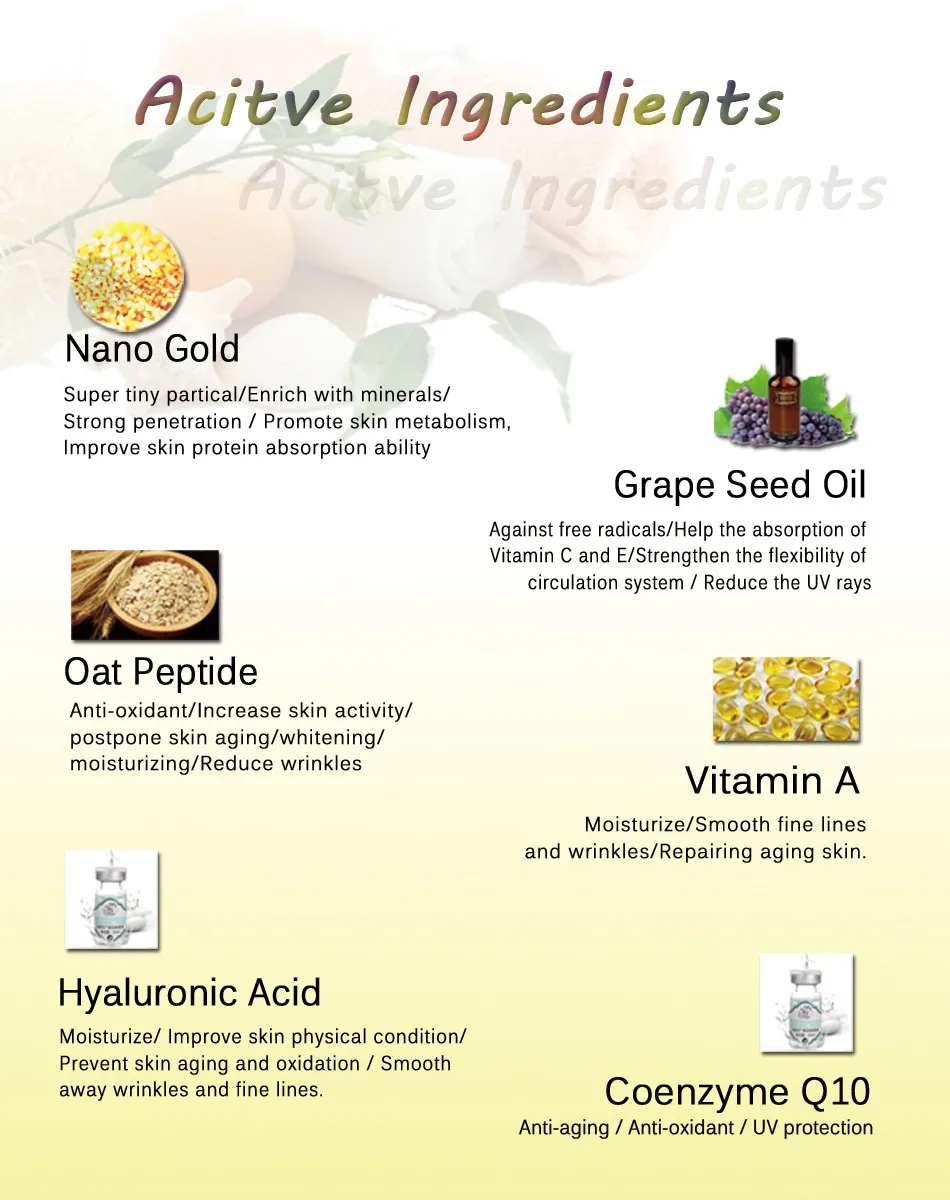 NEUTRIHERBS 5 шт./компл. 24k Золотая маска для лица с украшением в виде кристаллов Коллаген увлажняющая маска для лица крем для лица против морщин и Антивозрастная маска для лица