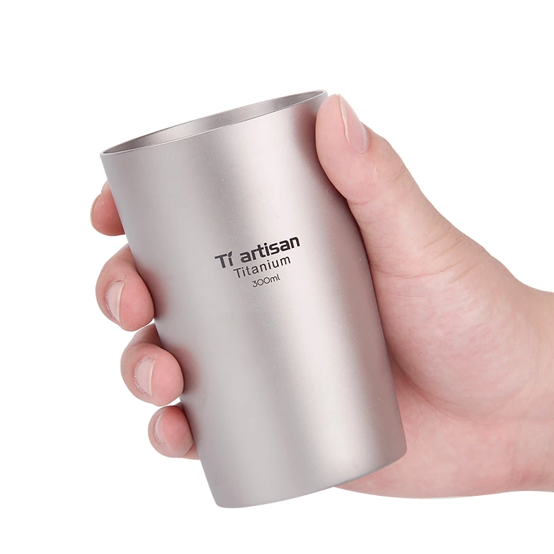 Tiartisan наружная титановая пивная кружка портативная двойная Изолированная