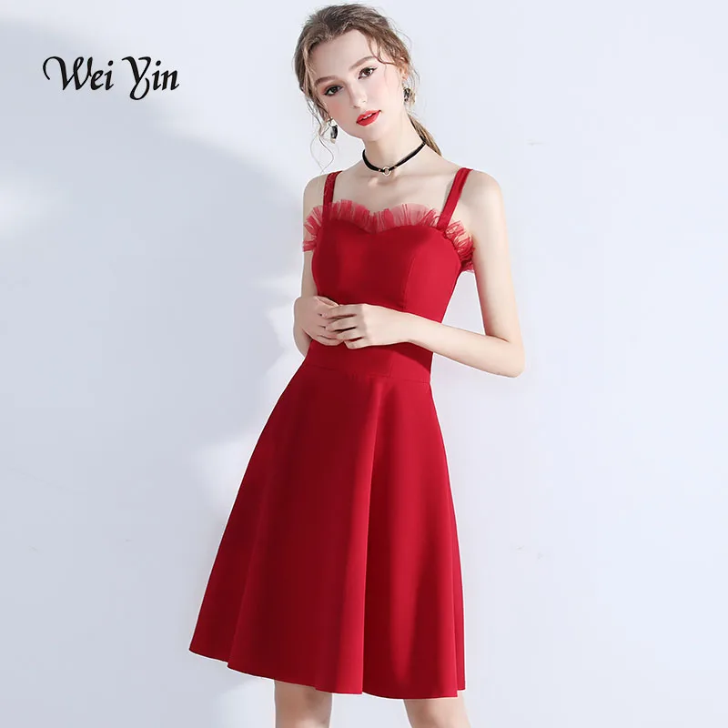 Weiyin новые элегантные коктейльные платья женские трапециевидные Короткие