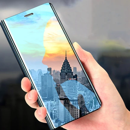 Для iPhone X 8 7 6 6S Plus 5 5S SE роскошный чехол тонкий зеркальный для Samsung S9 накладка