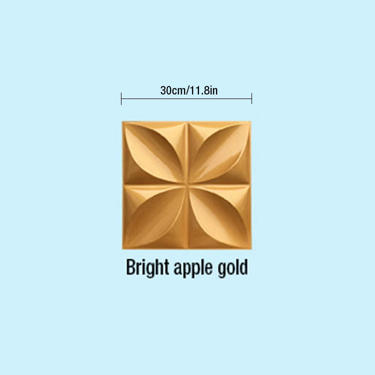 Bright apple gold 3D пластиковые формы для 3D плитки панели s плесень штукатурка стены камень стены искусства Декор ABS пластиковые формы 3D стены панели наклейки потолочные панели - Цвет: Bright apple gold