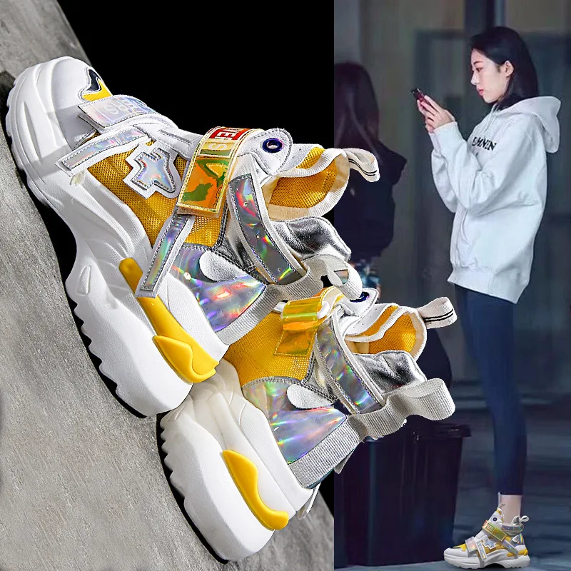 Для женщин Коренастый спортивная обувь 2019 модные женские туфли на платформе