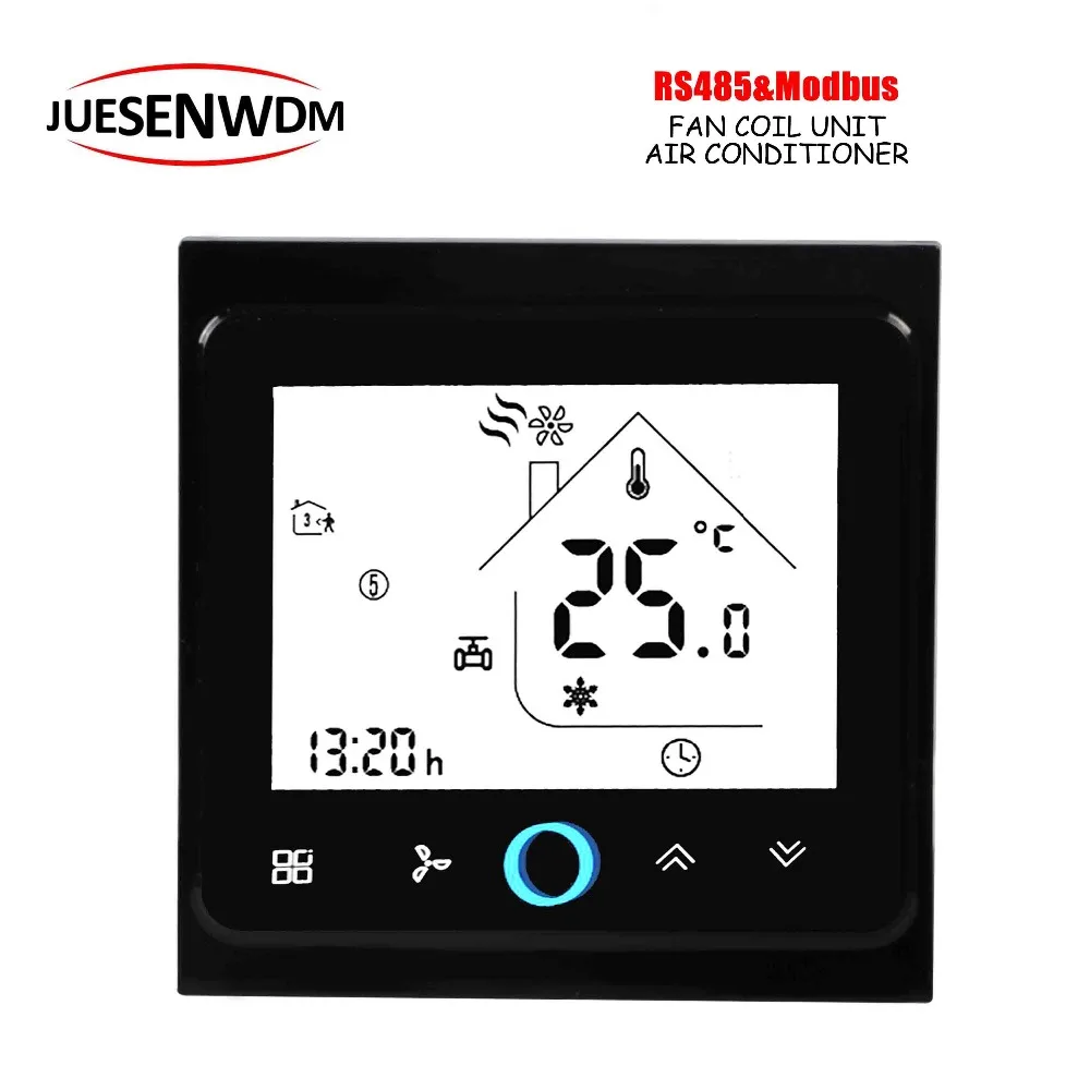 2 трубы охлаждения нагревательный Вентилятор катушка NC без клапана modbus термостат