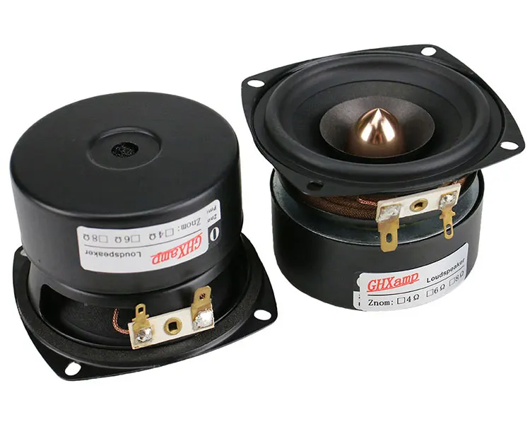 GHXAMP 3 дюймов полный спектр Динамик 4ohm 15 Вт Hifi твитер Средний басовый Динамик Bluetooth Динамик DIY среднюю частоту прозрачный 2 шт