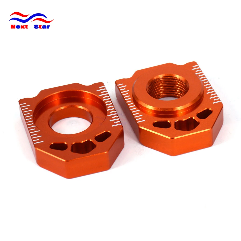 Оранжевый блок регулировки осевой цепи CNC для KTM SX SXF XC XCF EXC EXCF XCW XCFW 125 150 200 250 300 350 400