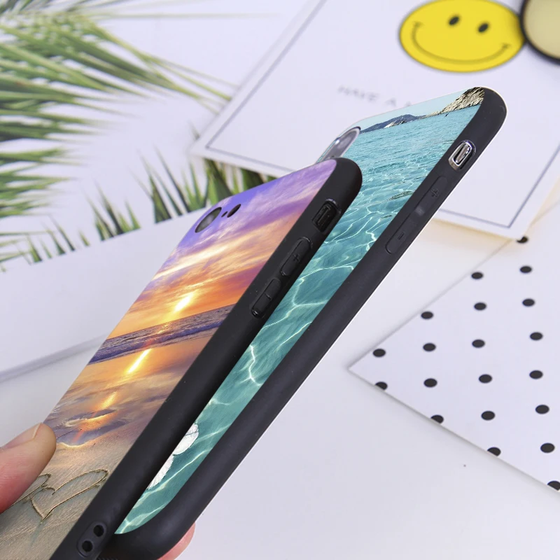 Летний Пляжный Мягкий силиконовый чехол для iPhone X XS MAX XR 7 8 6 6S plus 5S SE |