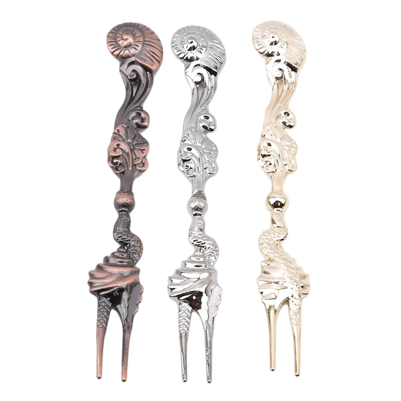 Смешанные Цвет Ретро фруктовые вилки Европейского суда Стиль Десертная Вилка