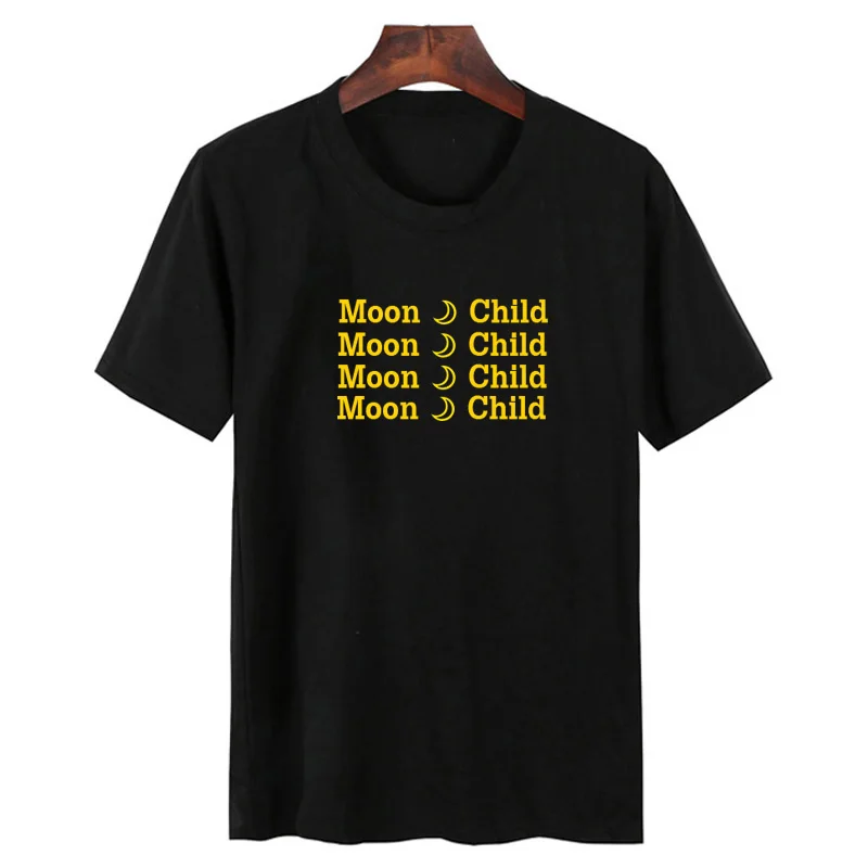 BTS Moon Child Tee Women Hipster Moonchildren Letters Printed T Shirt Women'S Casual Otton Short Sleeve Aesthetic Clothes | Женская