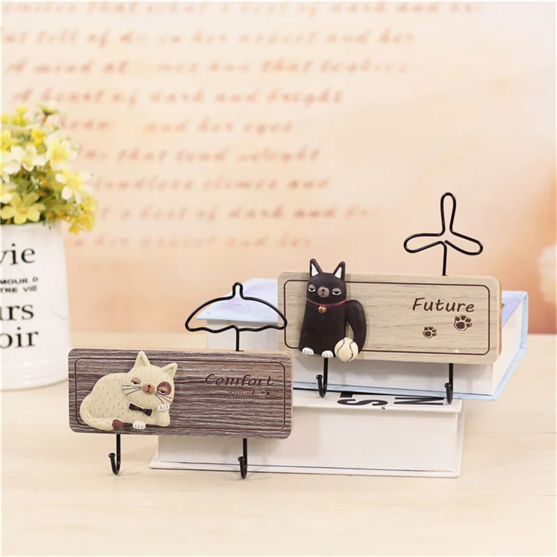 Hoomall мультфильм кошка полимерные Крючки Висячие Ювелирные изделия одежда пальто
