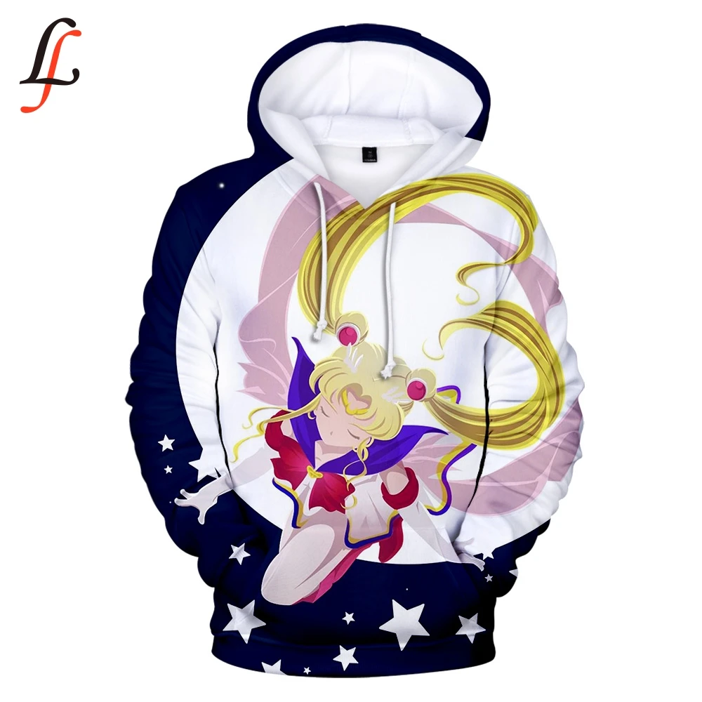 Sailor Moon 3D программное обеспечение 2019 новая толстовка с принтом женская/Мужская
