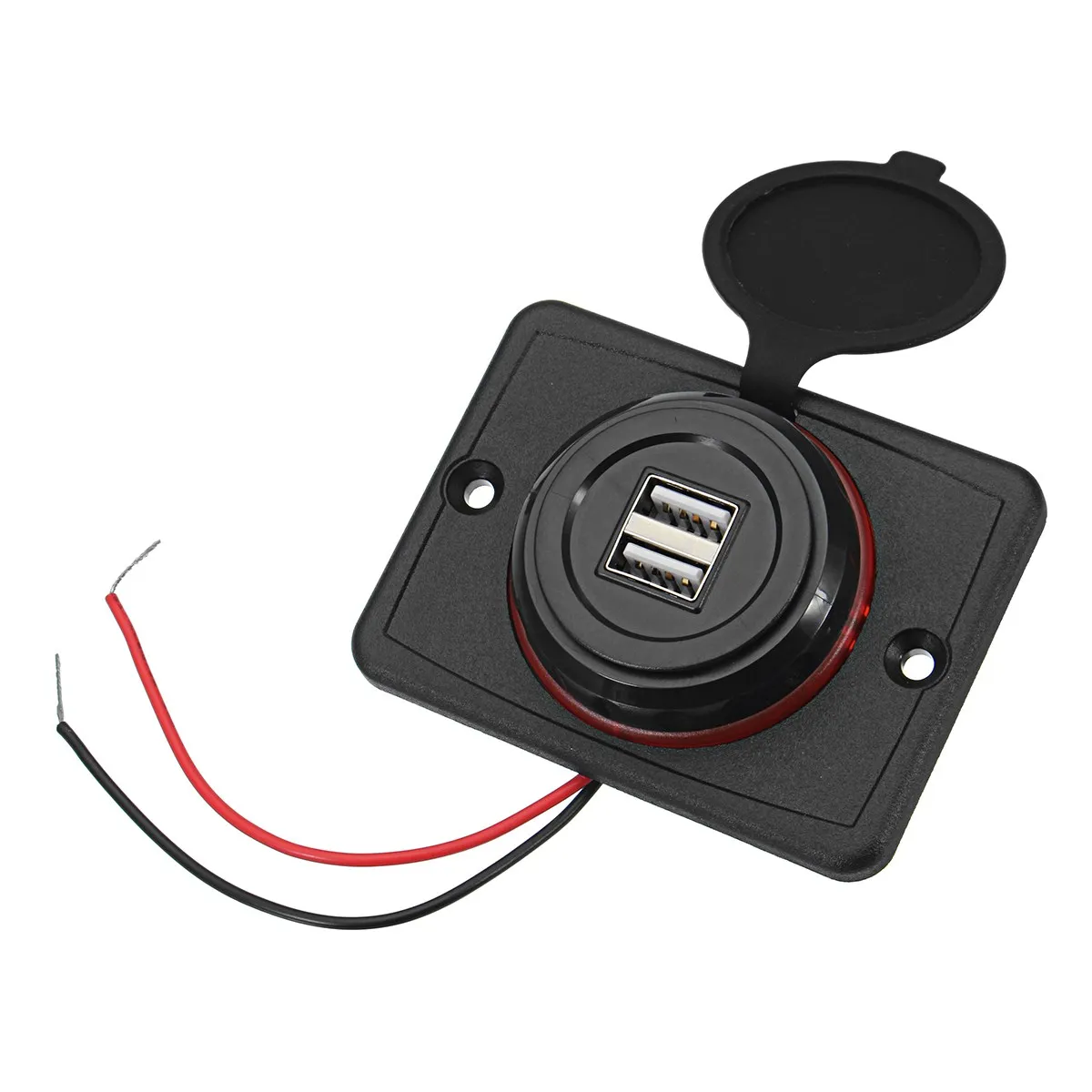 Автомобильное зарядное устройство с двумя портами USB 3.1A 12/24V адаптер питания водонепроницаемый автомобильное зарядное устройство USB разъем для Авто Мото шины Универсальный