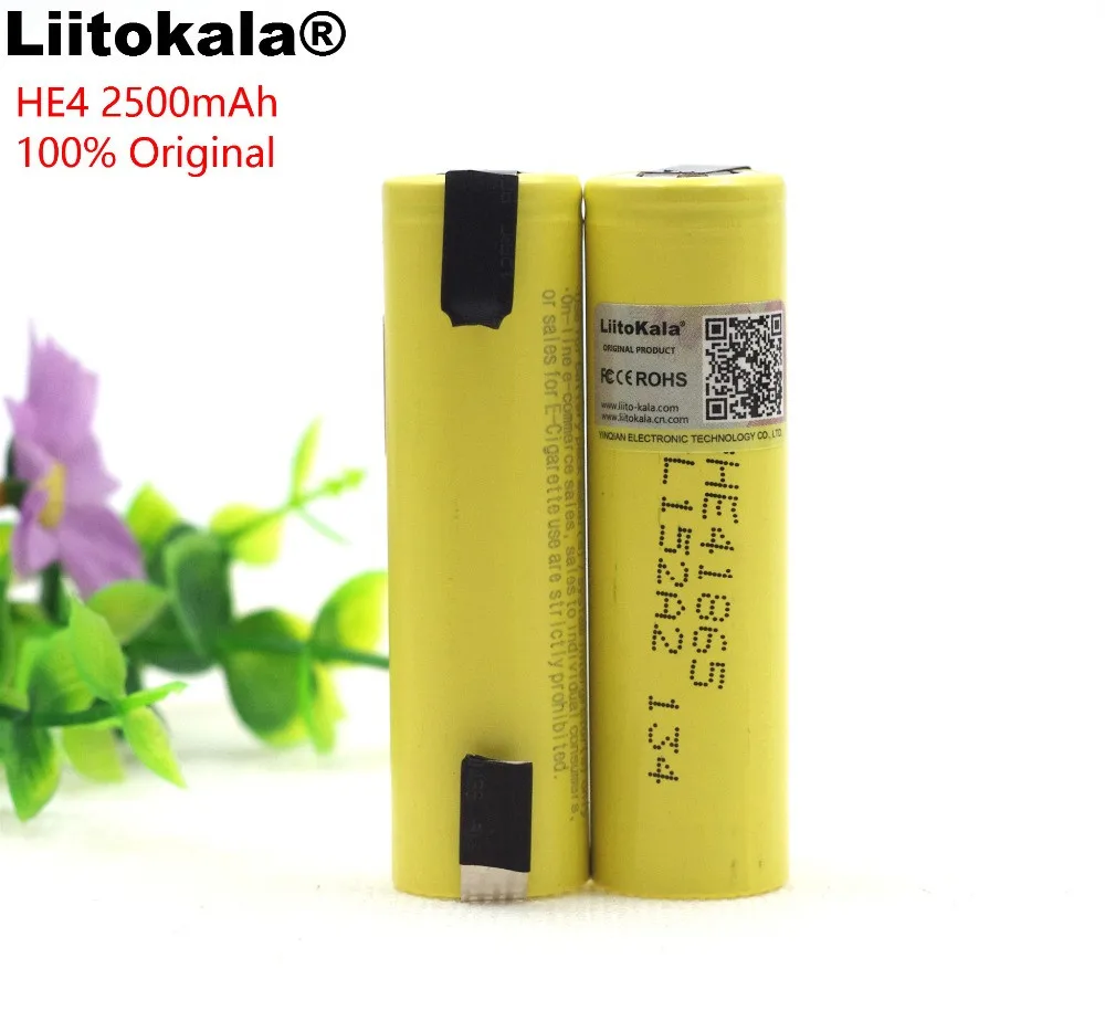2 шт... Новый liitokala HE4 18650 литий ионный аккумулятор 3 7 V 2500 mAh батарея электронная