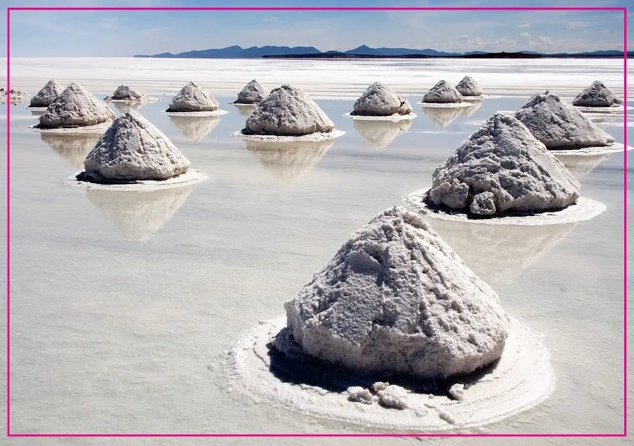 Магниты для запоминания Uyuni salt flats of Bolivia прямоугольник металлический магнит на холодильник 5529 сувенир