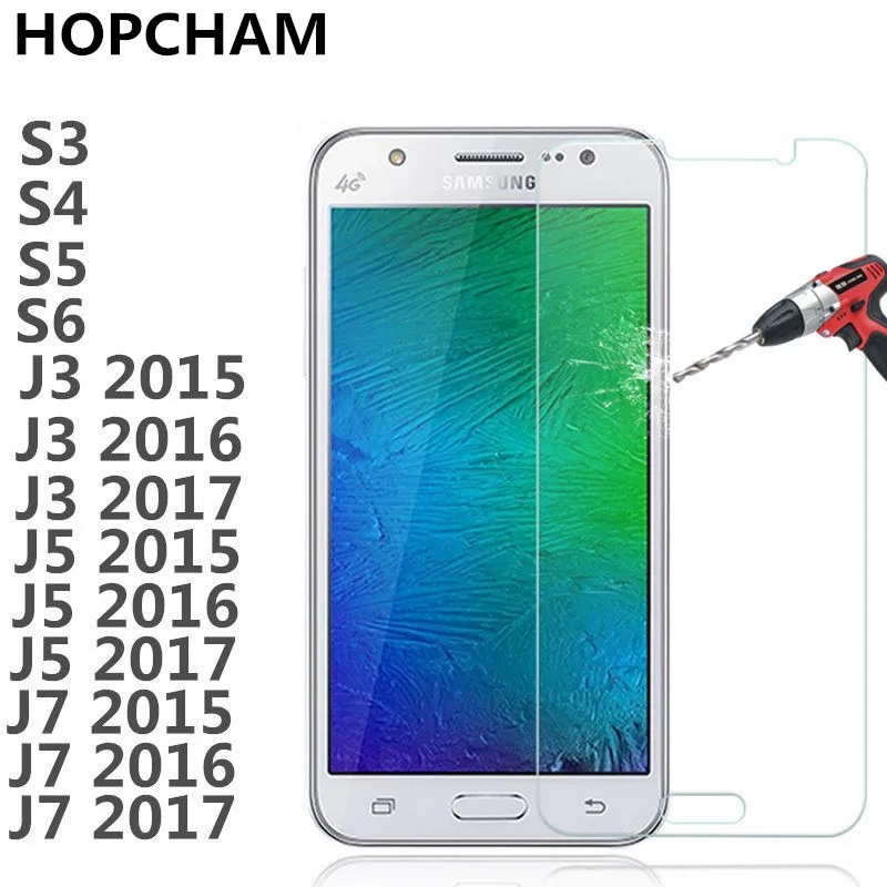 Закаленное стекло 9H для Samsung Galaxy J7 J5 J3 J1 2016 2015 Защитная пленка экрана S7 S6 S5 S4 S3