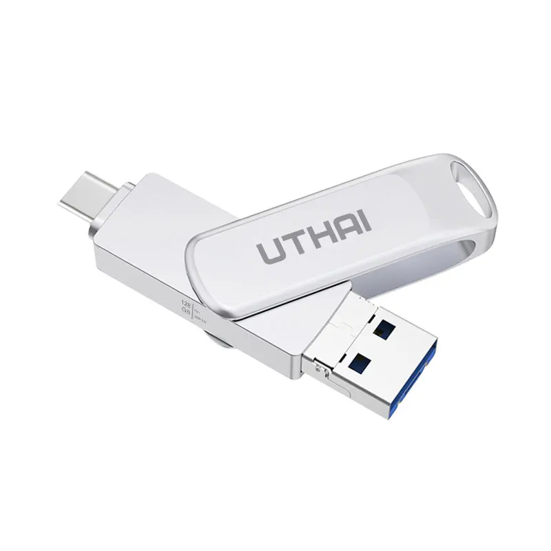 UTHAI T81 USB3.0 3в1 U флеш-накопитель type-C Microsd 128GB мульти-металлический флеш-накопитель 64GB высокоскоростной флеш-накопитель U диск