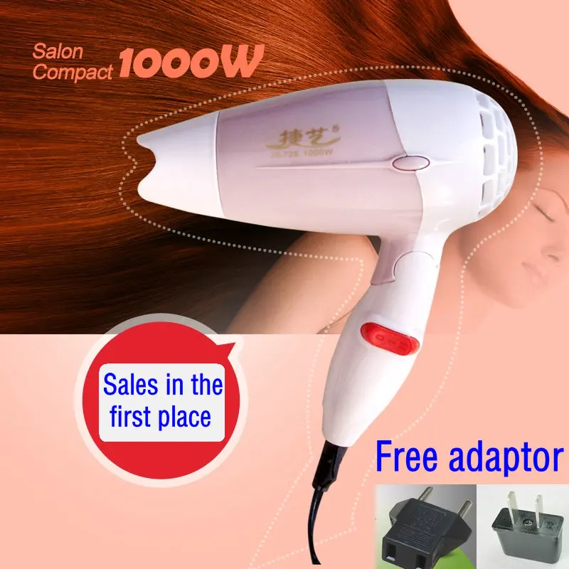 2016 новый профессиональный 1000 Вт черный фен высокой мощности сушилки удара