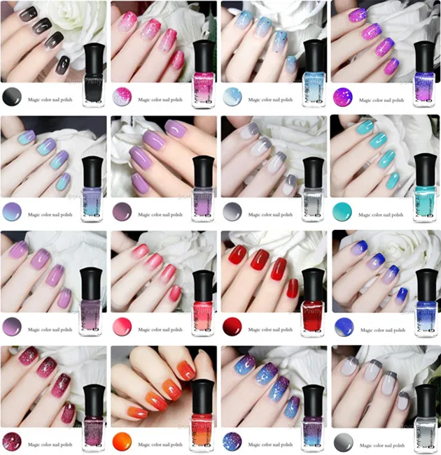 Термальный лак для ногтей меняющий цвет под воздействием температуры | Красота и