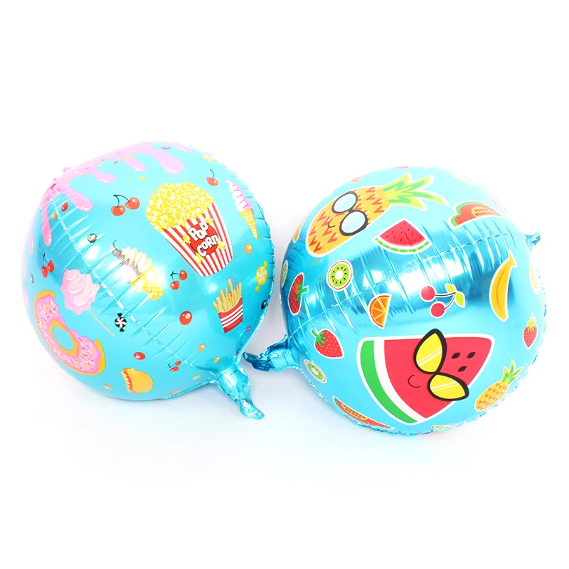 22 дюйма 4D фрукты арбуз ананас воздушные шары питание попкорн Макарон шар для
