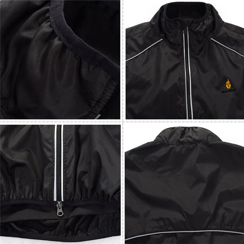 WOLFBIKE Bicycle Cycling Jackets Men Women Windproof Waterproof Cycle Clothing Bike Long Sleeve Jerseys Sleevless Vest Wind Coat