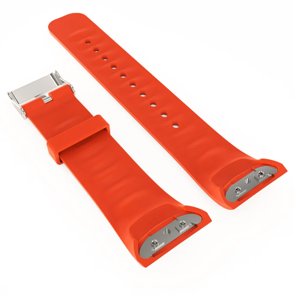 Orange red Модный ремешок для часов роскошный силиконовый ремешок для samsung gear Fit 2 Sport спортивные ремешки для часов - Цвет: Orange red