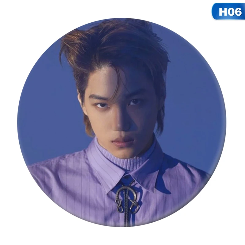 H06 KPOP EXO 5-й альбом "DONT MESS UP MY TEMPO" брошь Кнопка значок аксессуары для одежды шляпа украшение для рюкзака - Окраска металла: H06