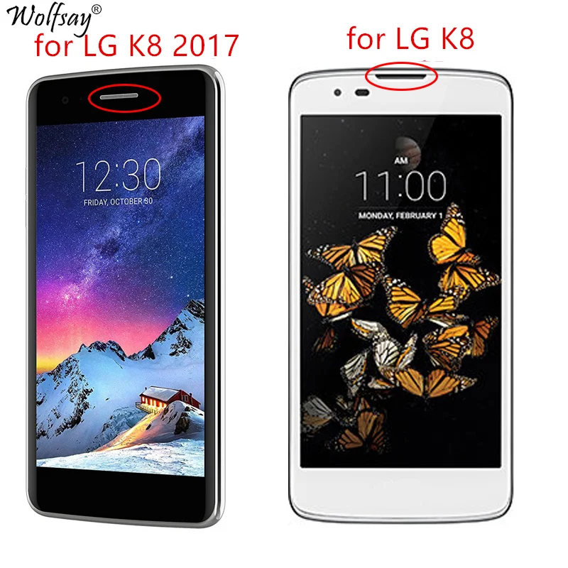 Wolfsay 1 шт для стекла LG K8 2016 защита экрана закаленное стекло LTE K350 K350E защитная