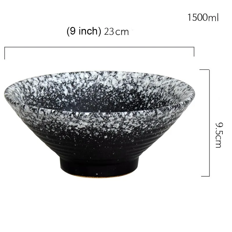 S(9inch) 4,5/5,5/6,5/8/9 дюймов японский Керамика Bowl Ramen большая чаша говядина Лапша супа чашки, миски под рис салат контейнер Винтаж Кухня посуда - Цвет: S(9inch)