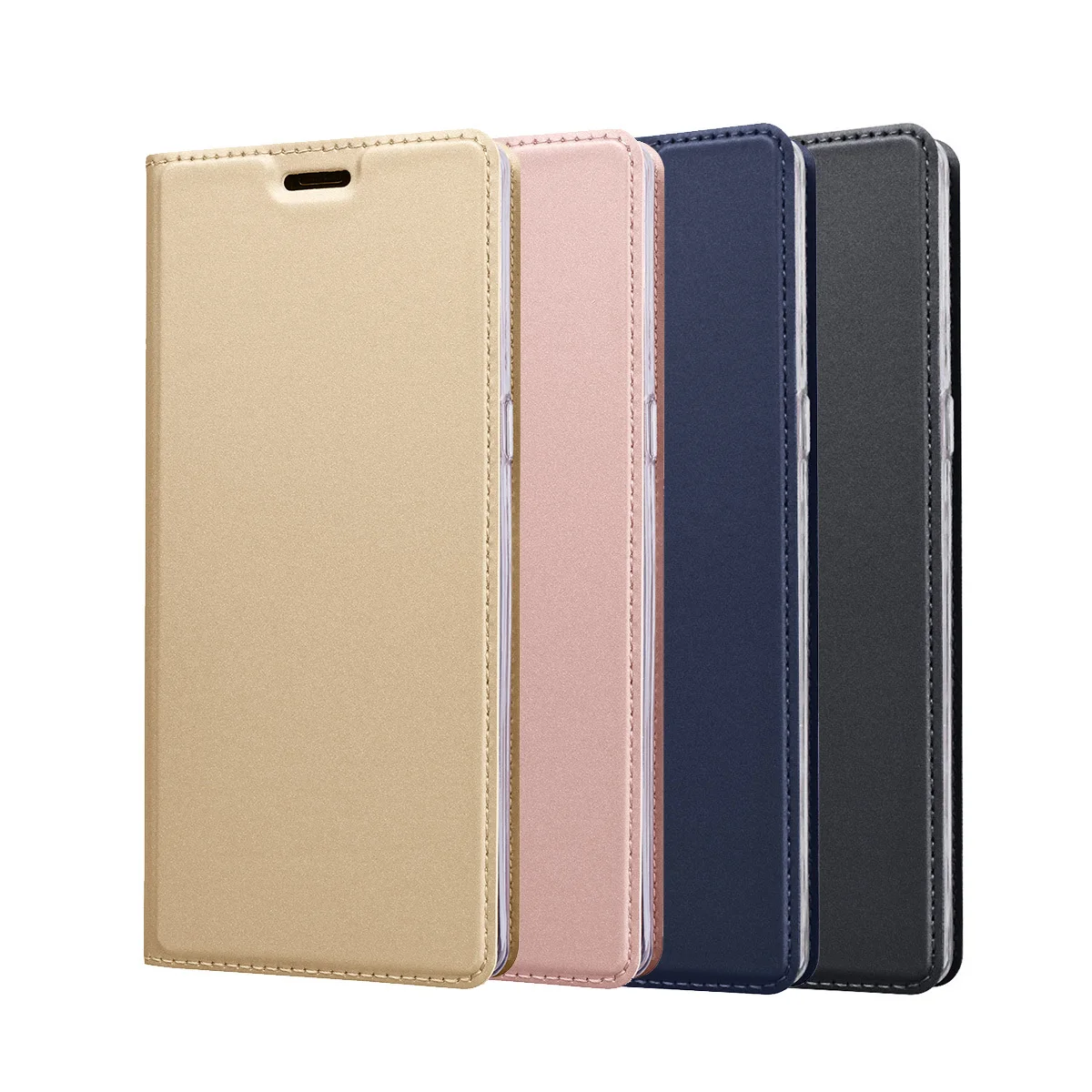 Простой чехол GrandEver для Samsung Note 8 кожаный роскошного откидного чехла цвета
